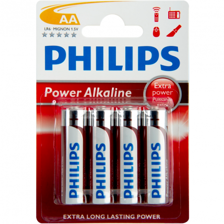 Baterie Philips Power Alkaline 1,5V (AA) - 4 KS