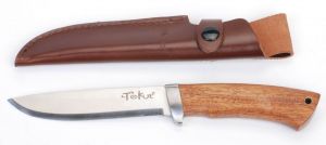 Lovecký nůž, rukojeť tropické dřevo Cocobolo 13 cm