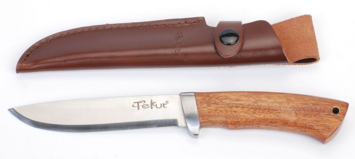 Lovecký nůž, rukojeť tropické dřevo Cocobolo 13 cm Tekut