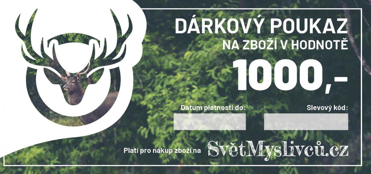 Dárkový poukaz 1000,- SvetMyslivcu.cz