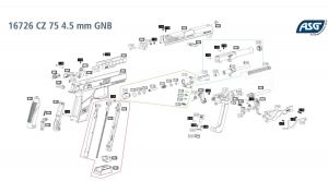 Vzduchová pistole ASG CZ-75 P-07 Duty 4,5mm