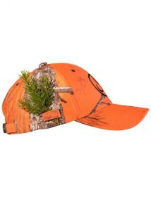 Čepice Sauer - oranžová, maskáčová kšiltovka s logem Sauer (Camo-Cap orange)