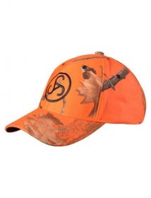 Čepice Sauer - oranžová, maskáčová kšiltovka s logem Sauer (Camo-Cap orange)