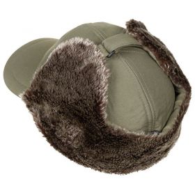 Čepice s kšiltem TRAPPER zimní ZELENÁ FOX Outdoor