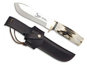 Lovecký nůž Albainox 14 cm, rukojeť pravý paroh