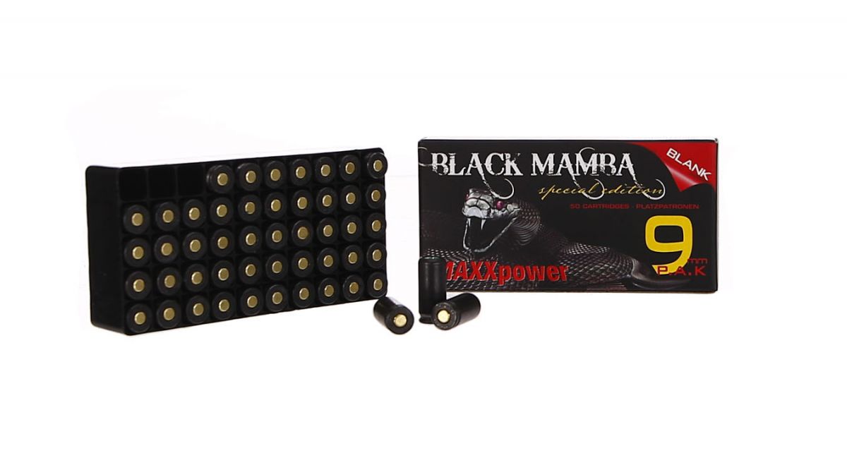 Startovací náboje Pobjeda Black Mamba 9mm pistole 50ks Pobjeda Technology