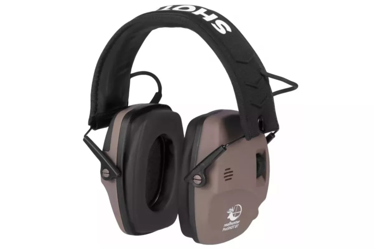 Elektronická sluchátka RealHunter ProSHOT BT - hnědé