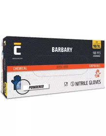 Jednorázové rukavice nitrilové, pudrované - Barbery (modré) CERVA