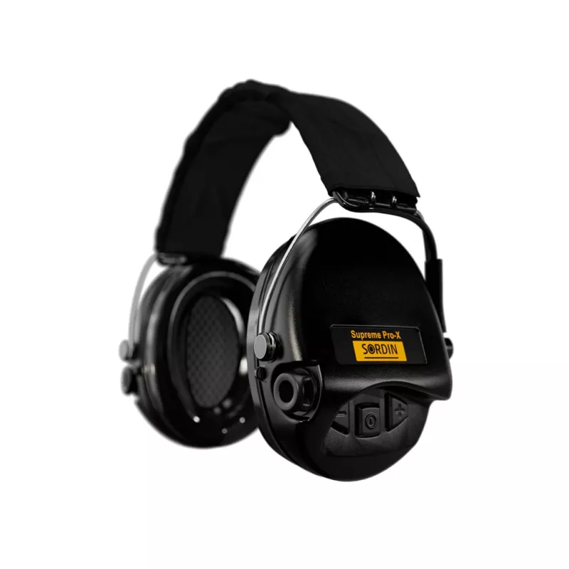 Sluchátka Sordin Supreme Pro-X (látka; PVC; černé)