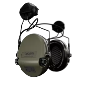 Sordin střelecká sluchátka Supreme MIL AUX - zelené mušle, ARC montáž na helmu, PVC náušníky Sordin střelecká sluchátka Supreme MIL AUX - zelené mušle, ARC montáž na helmu, PVC náušníky