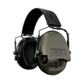 Sordin střelecká sluchátka Supreme MIL AUX - zelené mušle, PVC náušníky Sordin střelecká sluchátka Supreme MIL AUX - zelené mušle, PVC náušníky