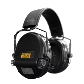 Sordin střelecká sluchátka Supreme Pro-X Slim SFA - č. mušle, č. kůže, PVC náušníky, volitelný útlum Sordin střelecká sluchátka Supreme Pro-X Slim SFA - č. mušle, č. kůže, PVC náušníky, volitelný útlum