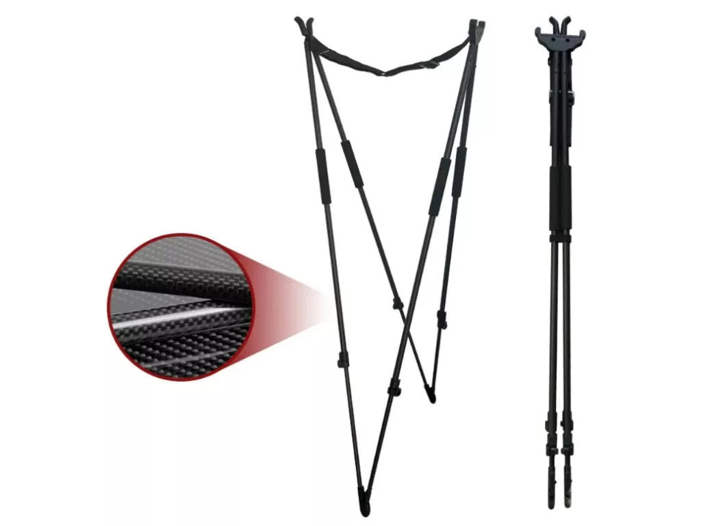 Venator střelecká hůl 4-nožka - nastavitelná střelecká karbonová hůl