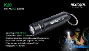 Mini LED svítilna na klíče K20 NexTORCH