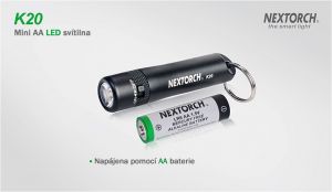 Mini LED svítilna na klíče K20 NexTORCH