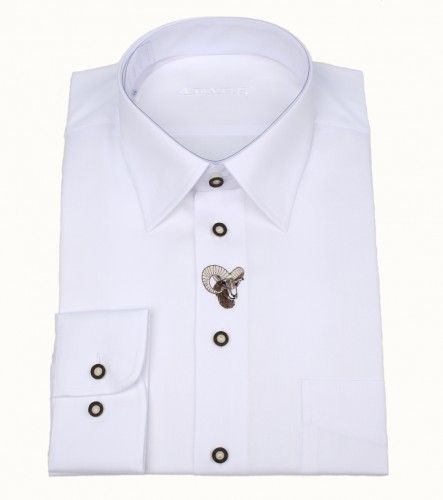 AFARS Košile společenská - bílá s výšivkou