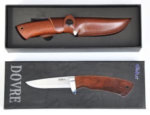 Lovecký nůž, rukojeť tropické dřevo Cocobolo 9 cm Tekut