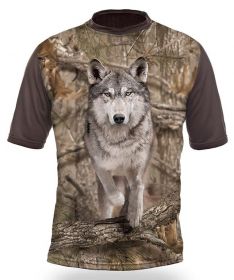 Hillman Myslivecké tričko kr. rukáv Vlk 3D (Hillman Gamewear 3D) - kamufláž | M, L, XL, 3XL, 4XL