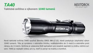 Taktická svítilna na zbraň TA40 SET - lovecký set NexTORCH