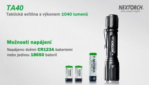 Taktická svítilna na zbraň TA40 SET Magnetic - lovecký set NexTORCH