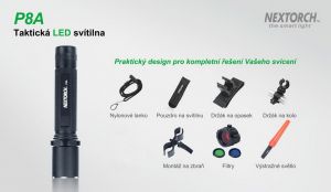 Taktická svítilna NexTORCH P8A